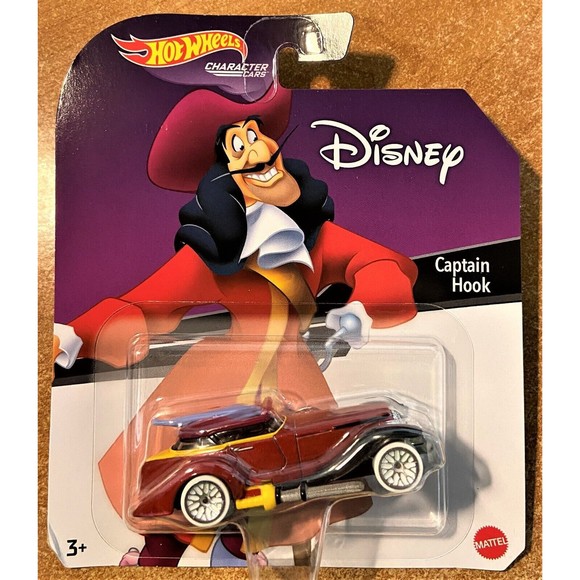 Hot Wheels Character Car -Disney Collection - #HJB77 Captain Hook - Picture 1 of 1